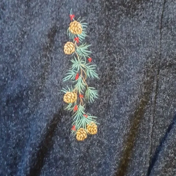 Vintage Art Unlimited Sportswear Women's Black Fleece Embroidered Jacket XL - Picture 6 of 8